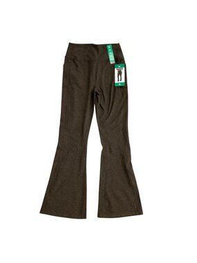 NWT Kirkland Signature Women's XL Brushed Mini Flare Pants Brown B0621